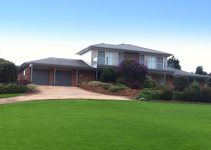 two storey home with a garage