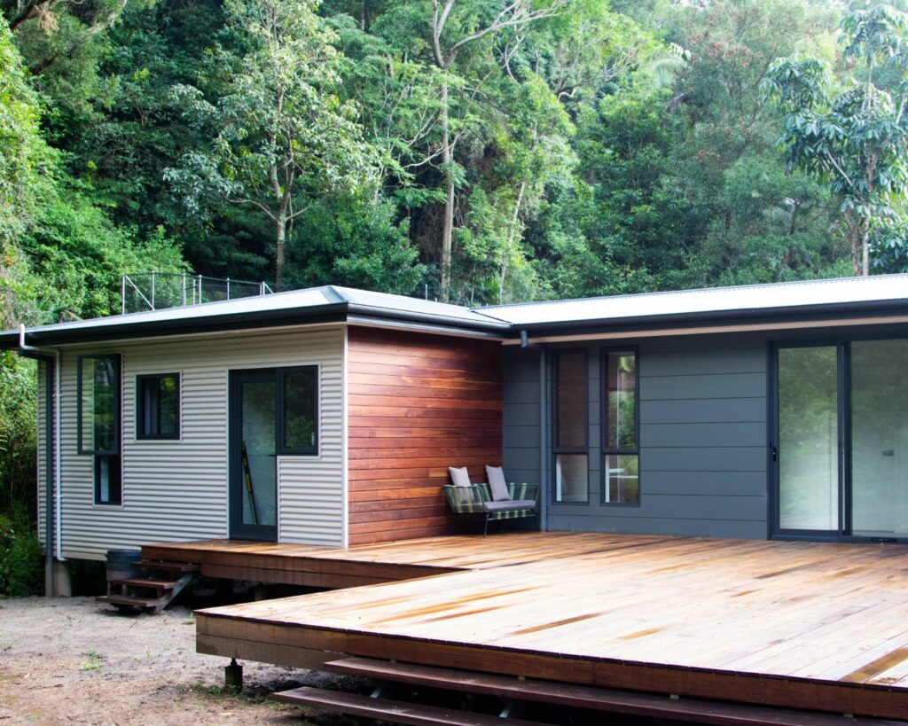 Modern home in the forest