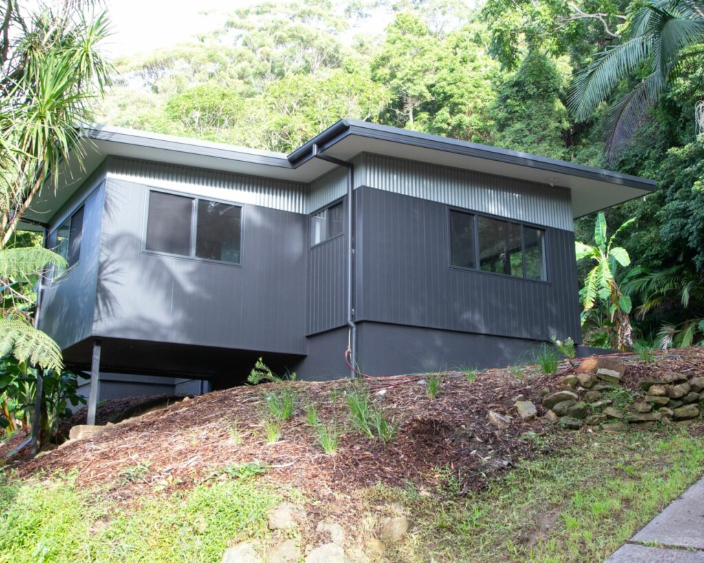 modern home in the forest