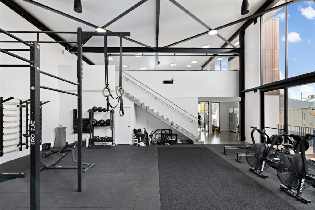 inside a modern gym