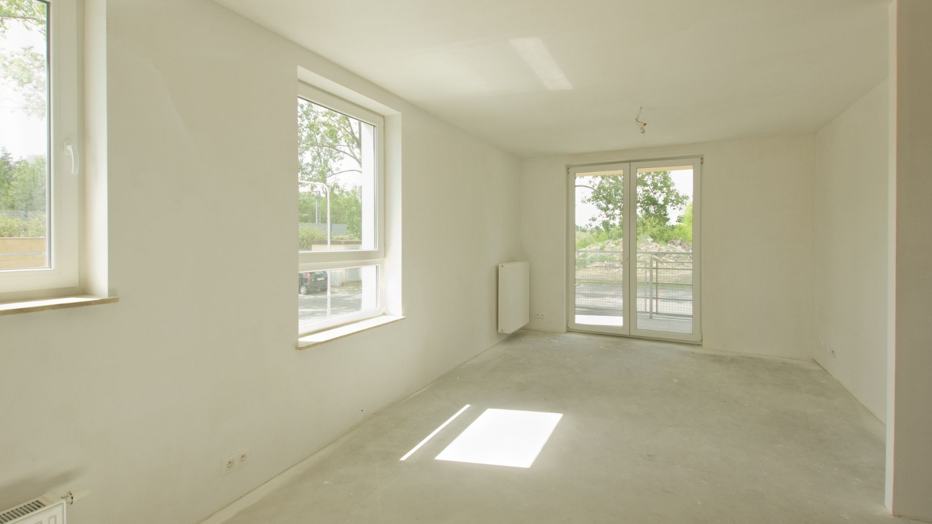 newly constructed room interior