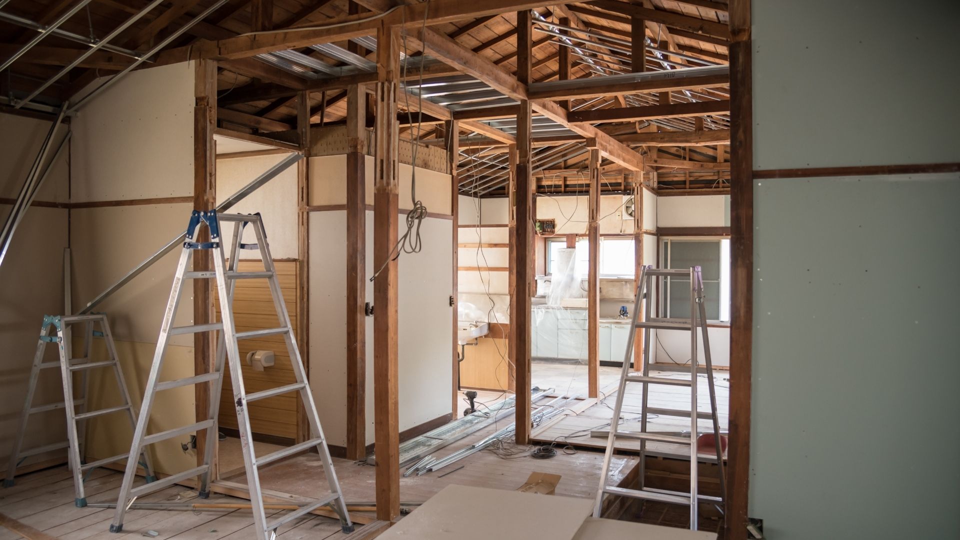 plumbing and electrical work in progress